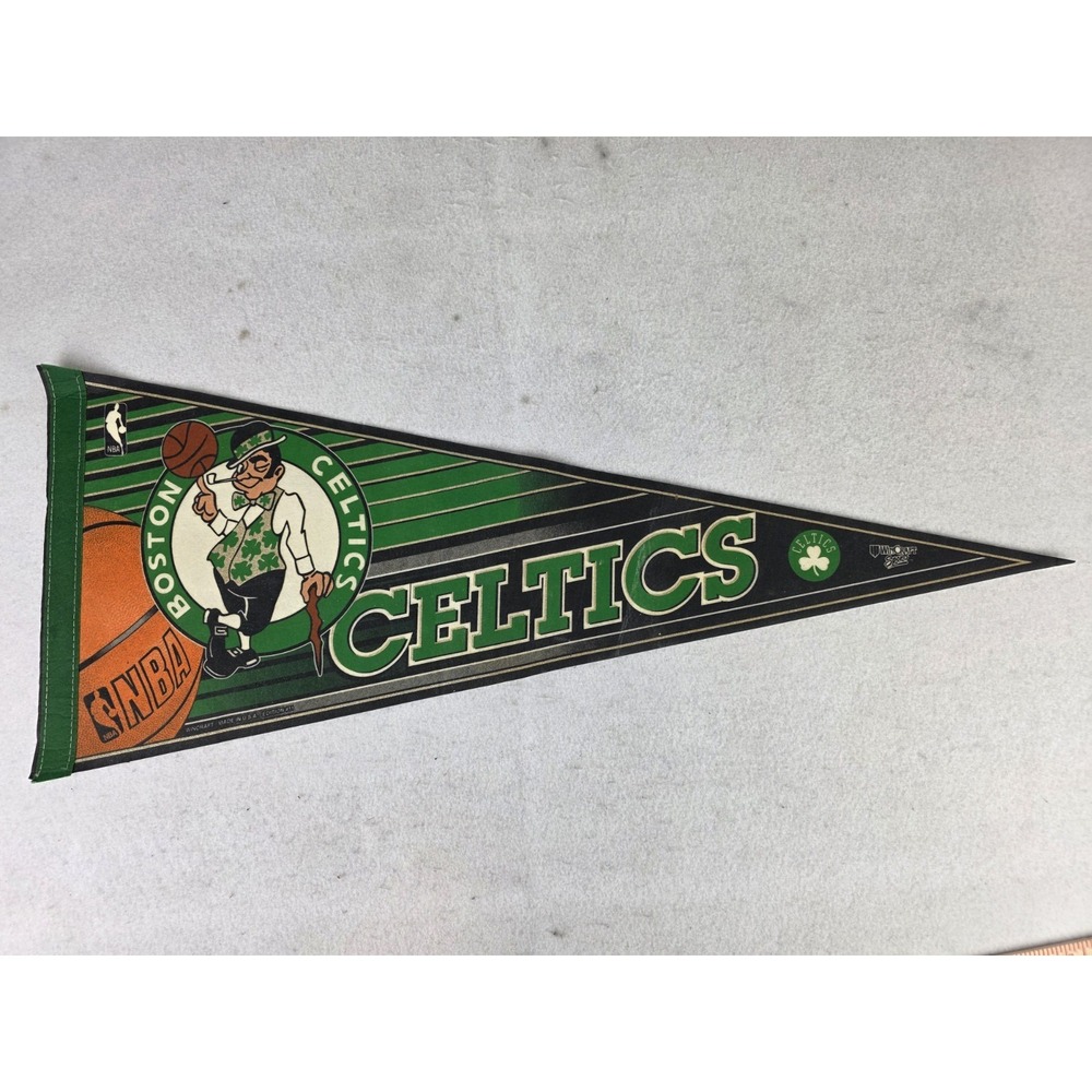 Vintage 1990's Boston Celtics NBA Full‎ Size Pennant Banner Flag WinCraft #11